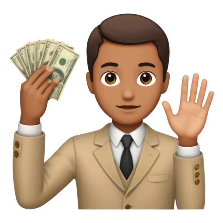 man pick money or girl sticker