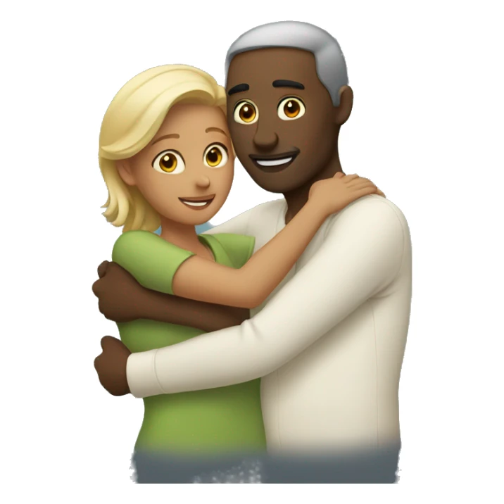 Man and women hugging sticker