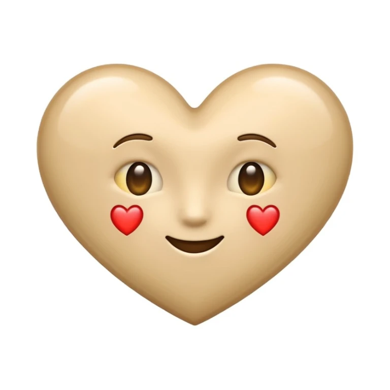 Please make a beige heart emoji which can i use in the text on IG sticker