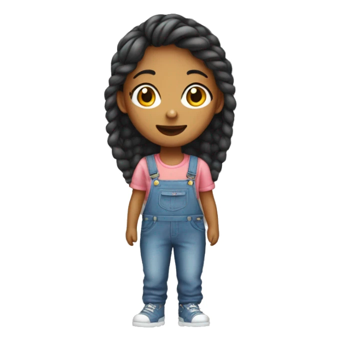 cute girl in overalls sticker