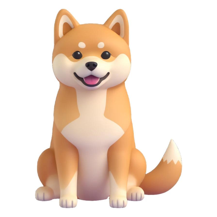 shiba inu, sitting sticker