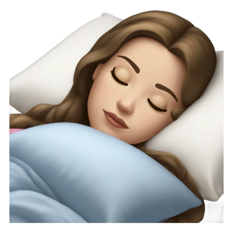 sleeping beauty brunette white girl with a silk pillow sticker