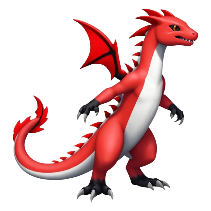 Guilmon-Salandit-Zangoose-Fakémon-hybrid-creature (full body)  sticker