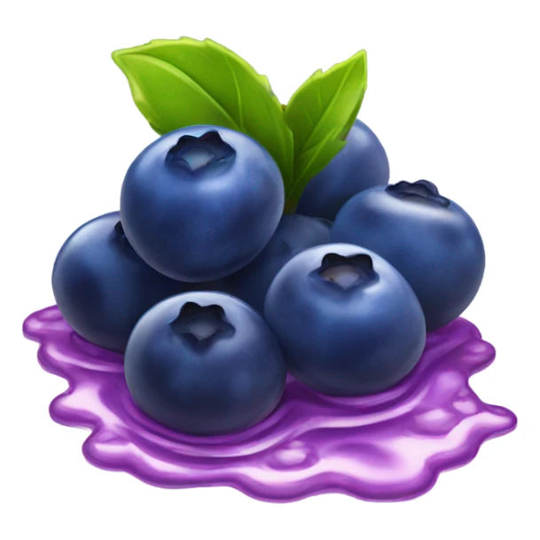 glossy blueberry, wet sticker