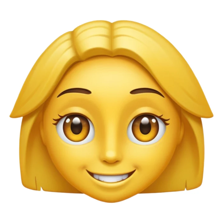 Crea la cara epica amarilla, sonriendo con los ojos arriba sticker