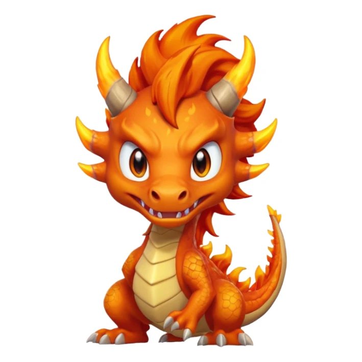 Sparky the flaming dragon sticker