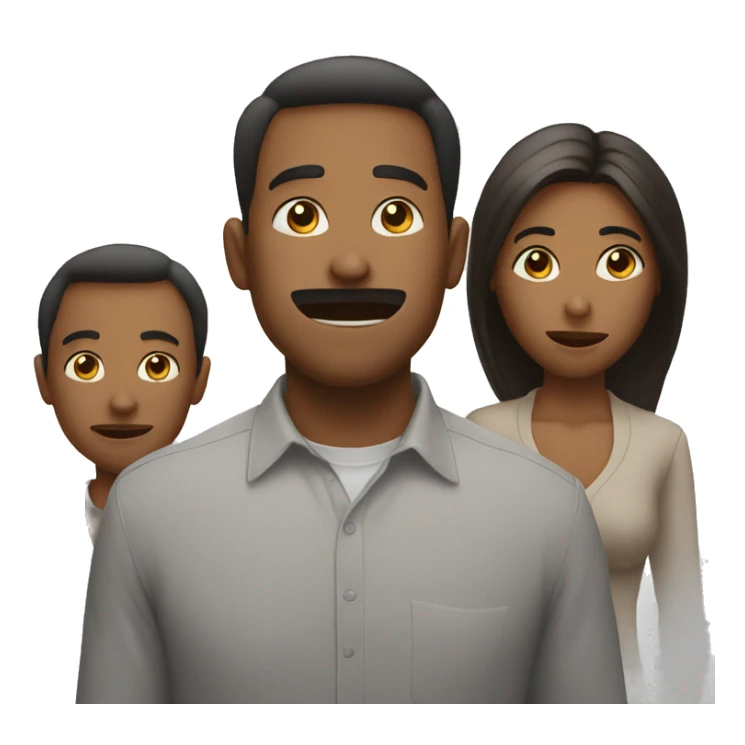 group of three people who have diffrent facial expression but all are exicted.  sticker