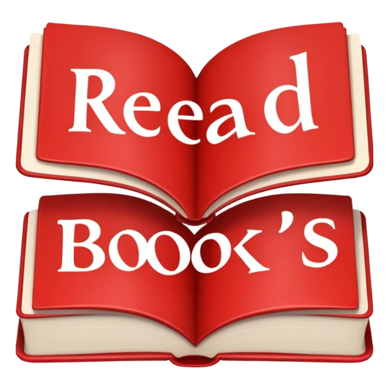 the inscription in red letters "read books" sticker