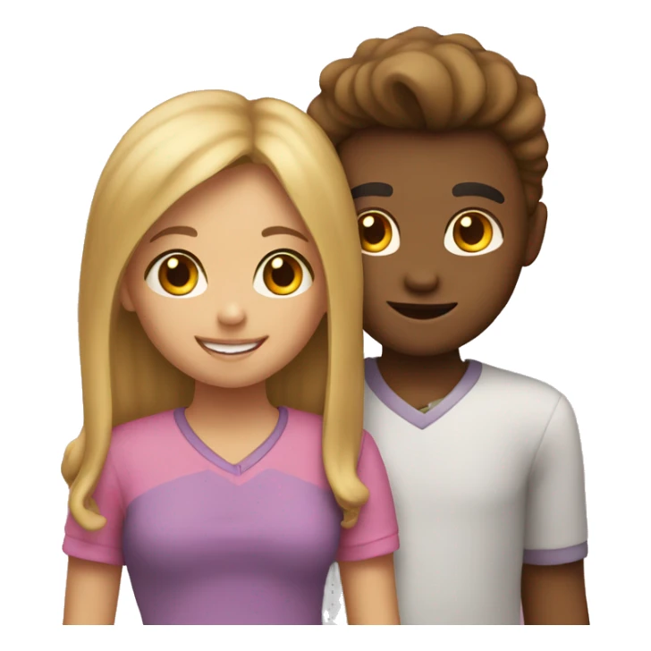 Showing brother/sister love heart emoji sticker