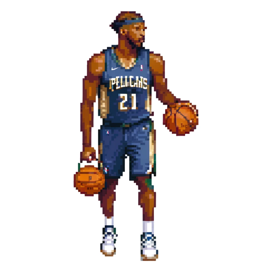 New Orleans Pelicans basketball player sticker