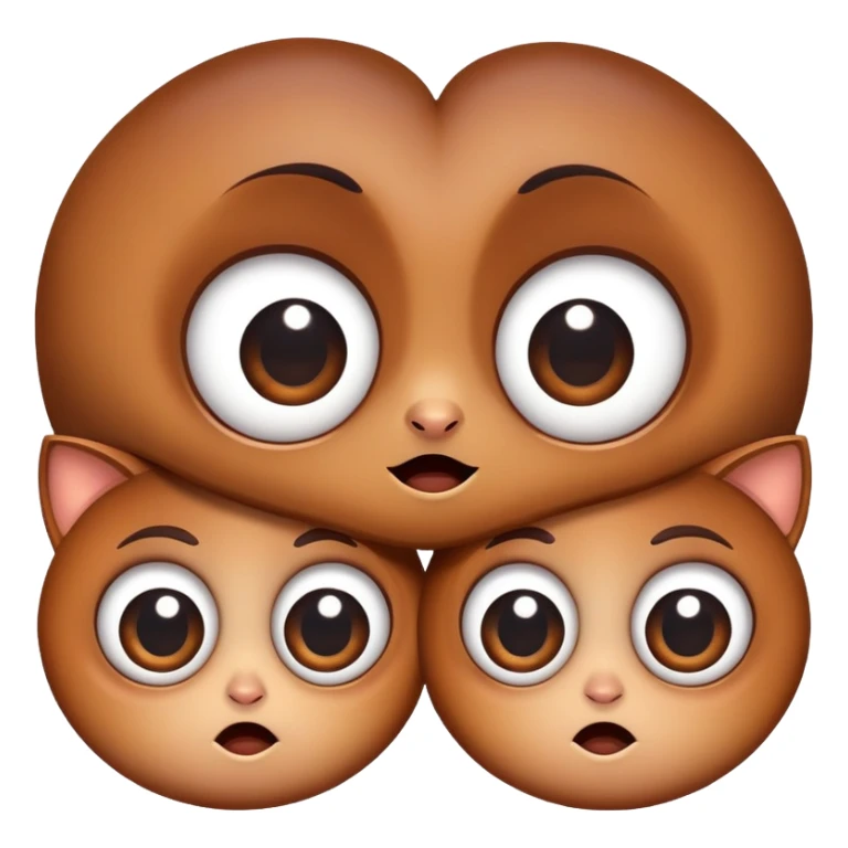 two big eyes side by side, playful and expressive sticker