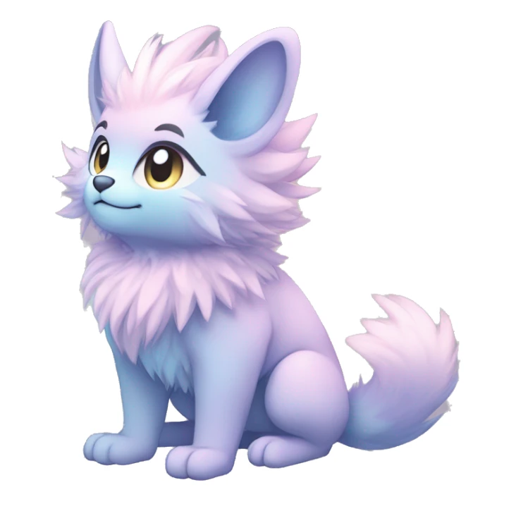 Anthro-Pastel-Gradient-Fur-Sona-Chibi-Shiny-Fakémon full body sticker
