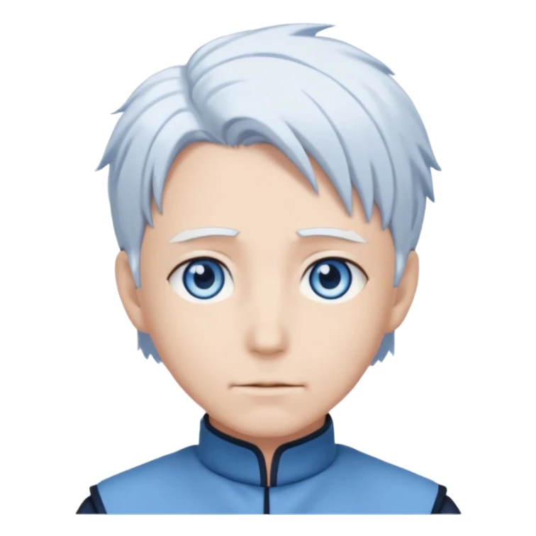 Gojo blue eyes Anime white hair sticker