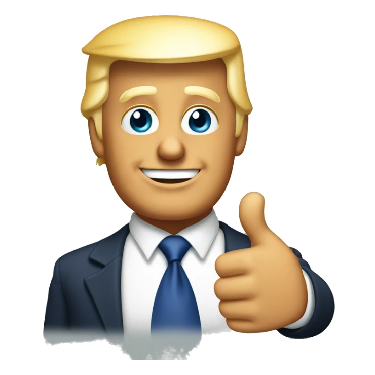 donald trump profile thumbs up sticker