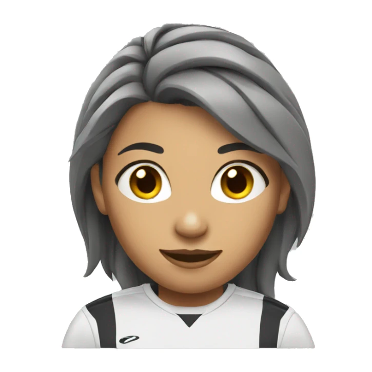 female soccer player sticker