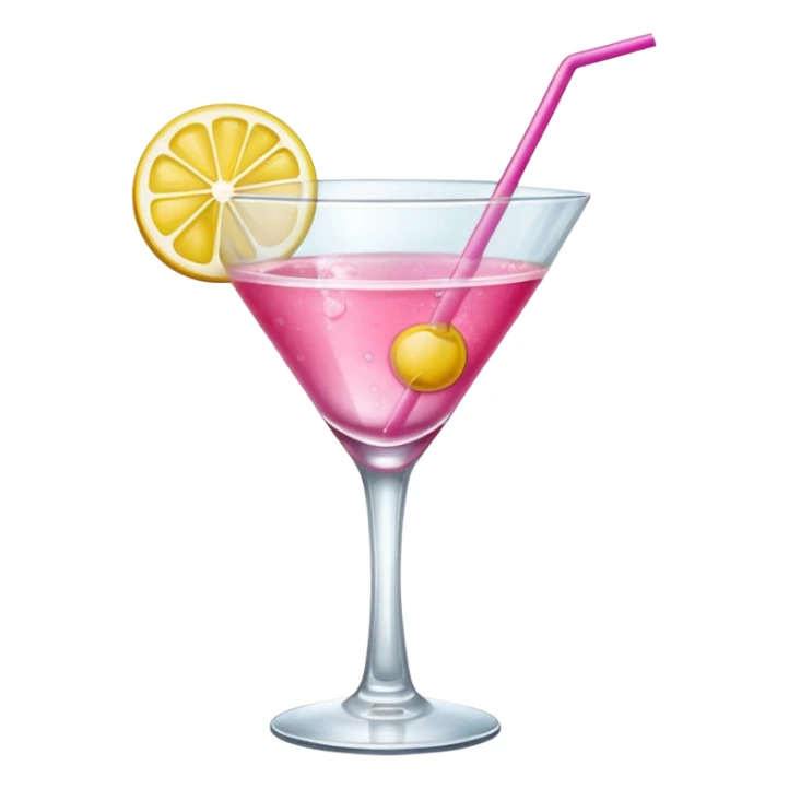 pink and yellow coctail drink sticker