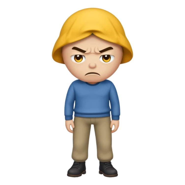 A big poopie head meanie pants sticker