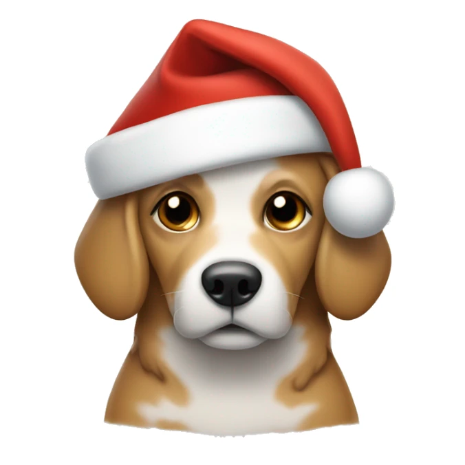 Cozy Dog with a santa hat sticker