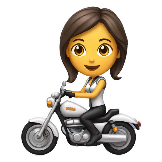 Chica con de novia en moto sticker