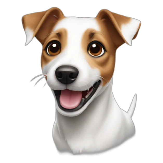 A cute and happy Jack Russell Terrier sticker