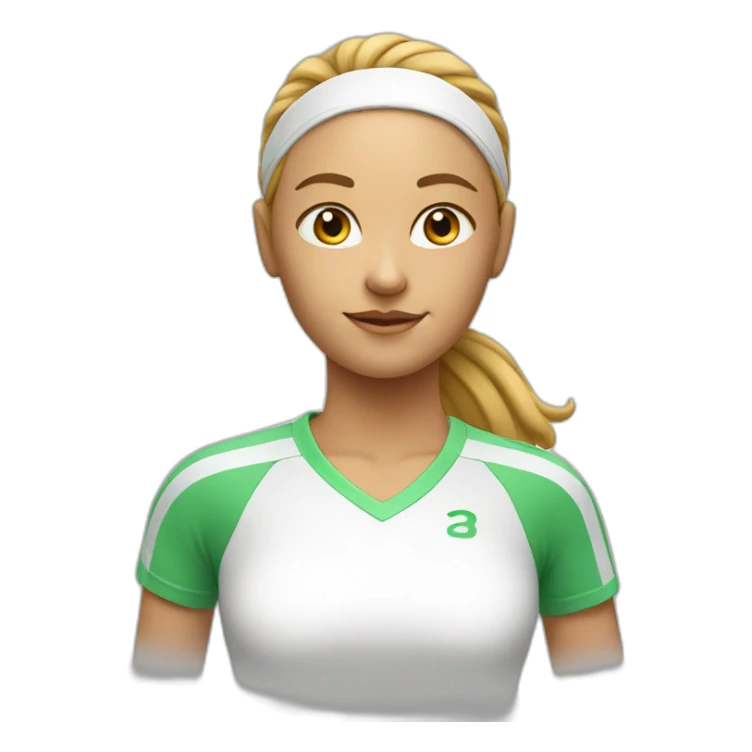 Tennis player girl white sticker