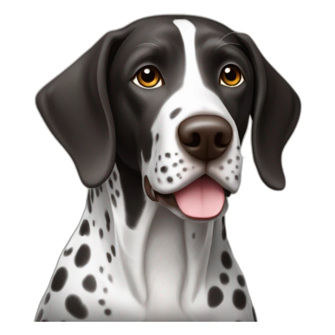 black and white german shorthair pointer dog sticker