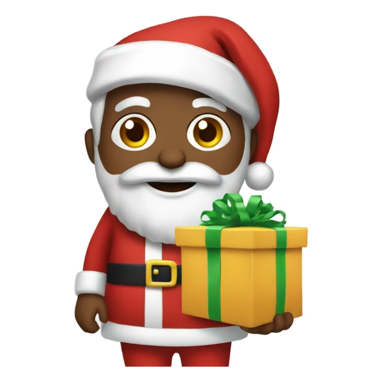 santa bearing gifts sticker