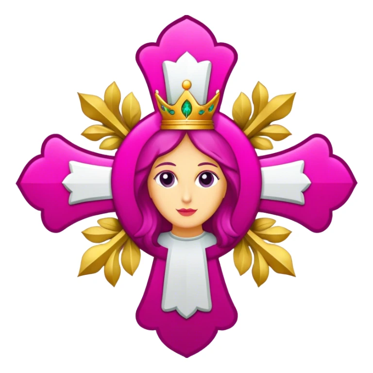 ave maria's emblem with a touch of majenta sticker