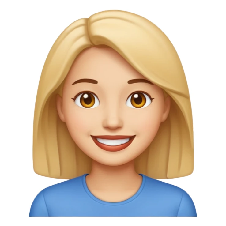 Basic emoji style of a woman sticker