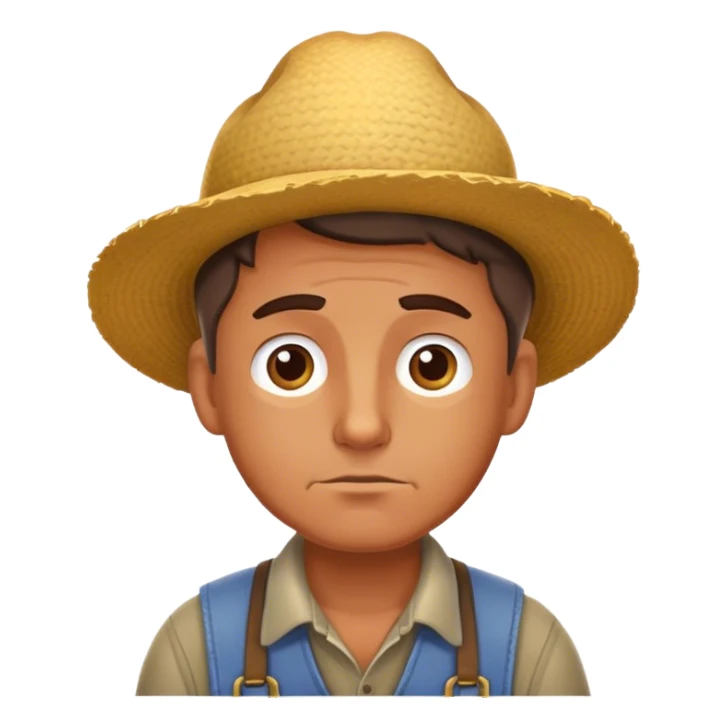 Un agriculteur qui se pose une question sticker