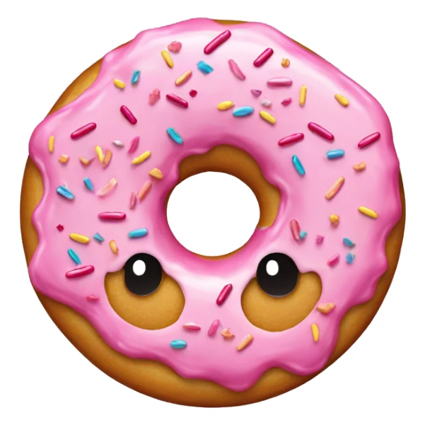 Donut with pink frosting and sprinkles  sticker