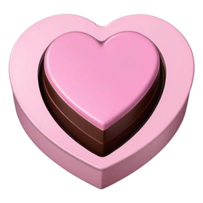 Pastel pink heart shaped box with chocolates in it sticker