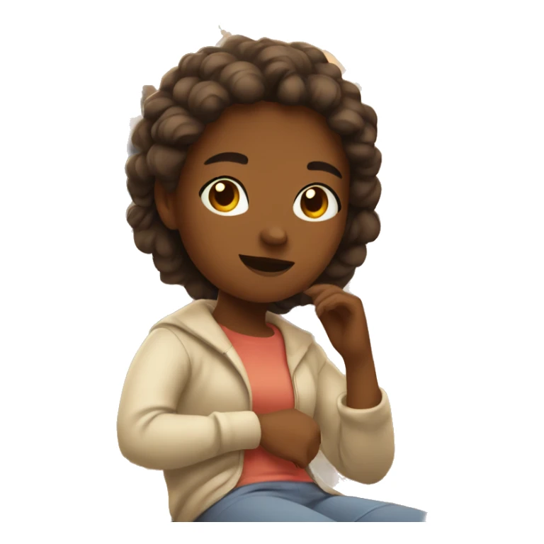 Girl relaxing in autumn sticker