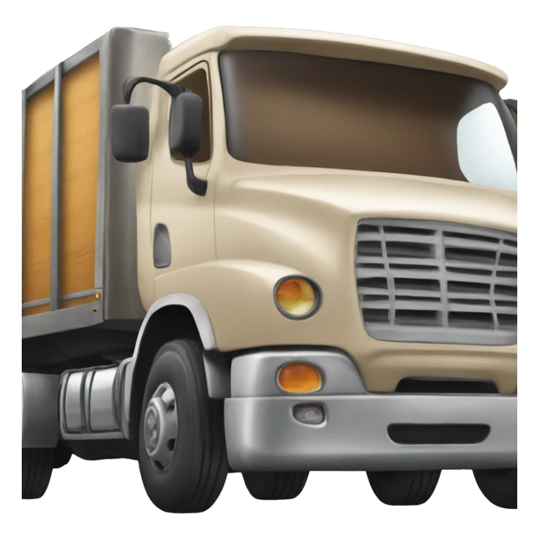 Truck that has an emoji face and the face looks intoxicated sticker