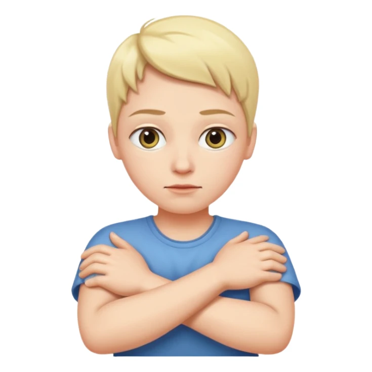 arms crossed with rolled eyes sticker