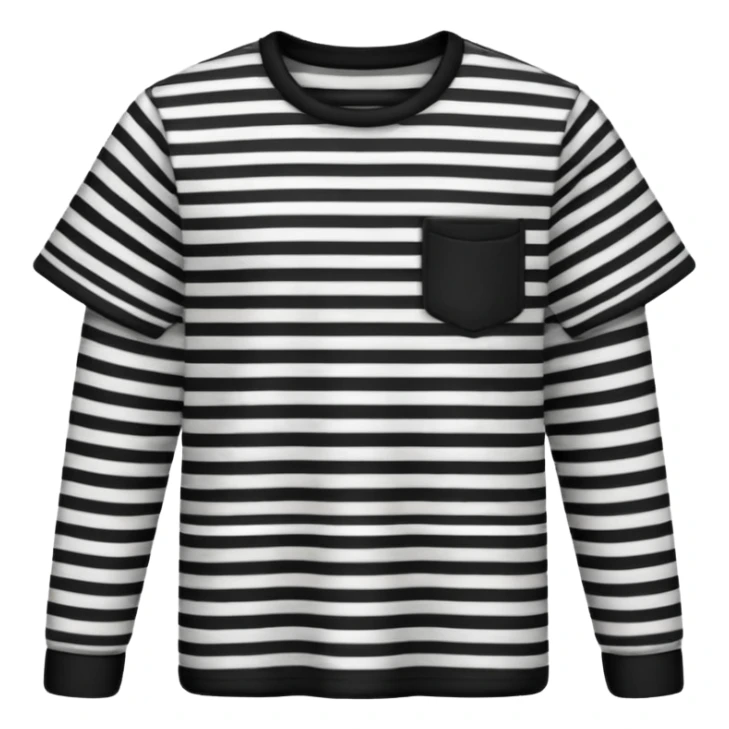 black and white striped shirt, just the shirt sticker