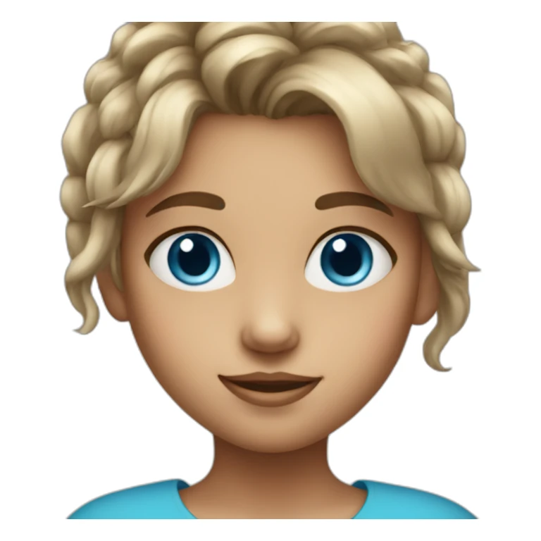 9 year old girl with blue eyes and medium hair sticker