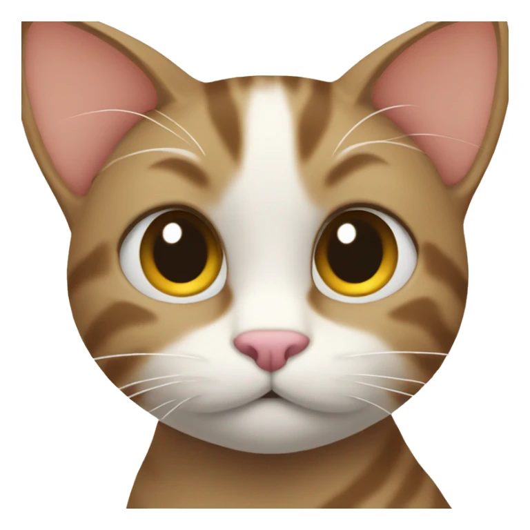 cat thinking wth his right paw in top of her head  sticker