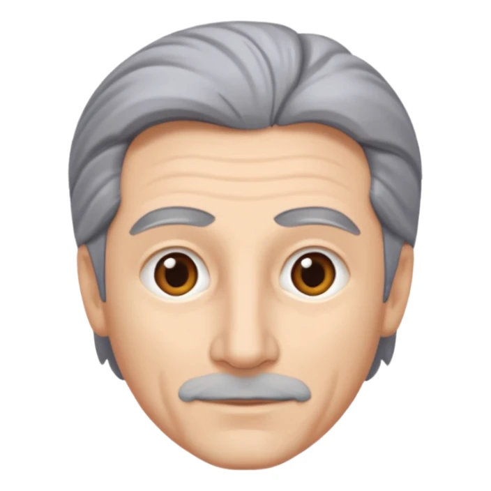 Michael Yanni with grey hair with no moustache sticker