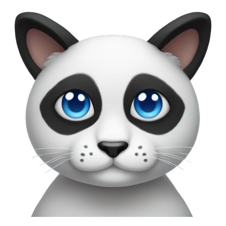Panda look alike cat with blue eyes sticker