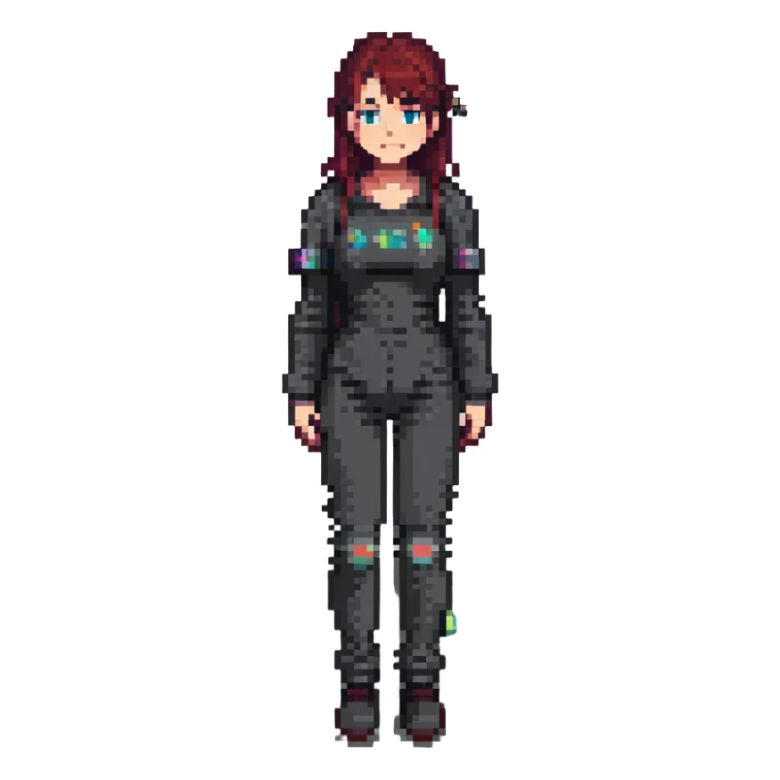 full body female human character sticker