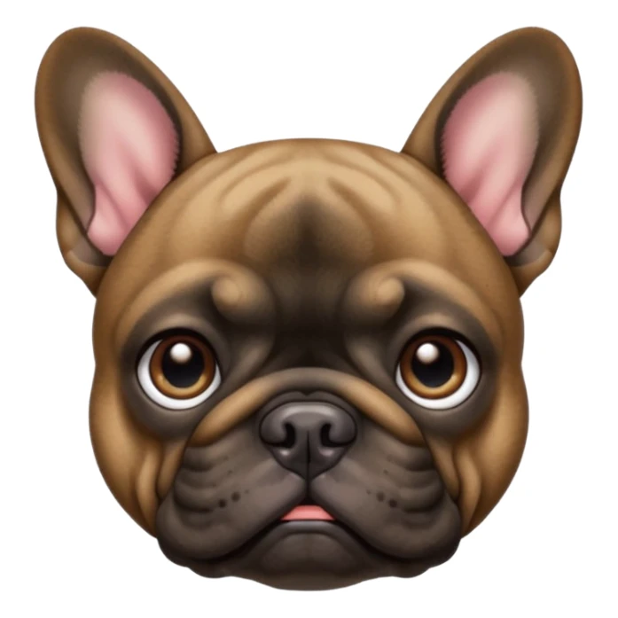 Dark drown Brindle French bulldog sticker