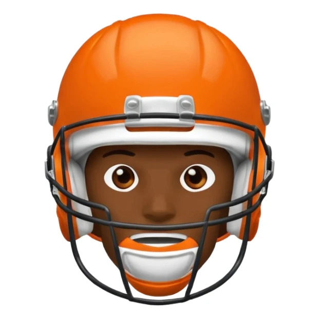 College football player helmet in orange color sticker