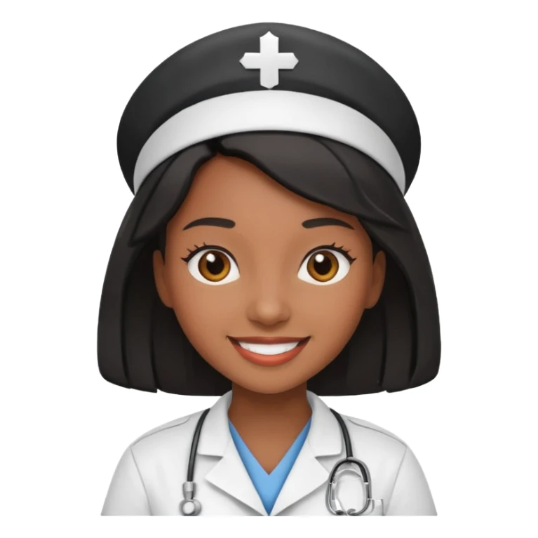 young black woman nurse sticker