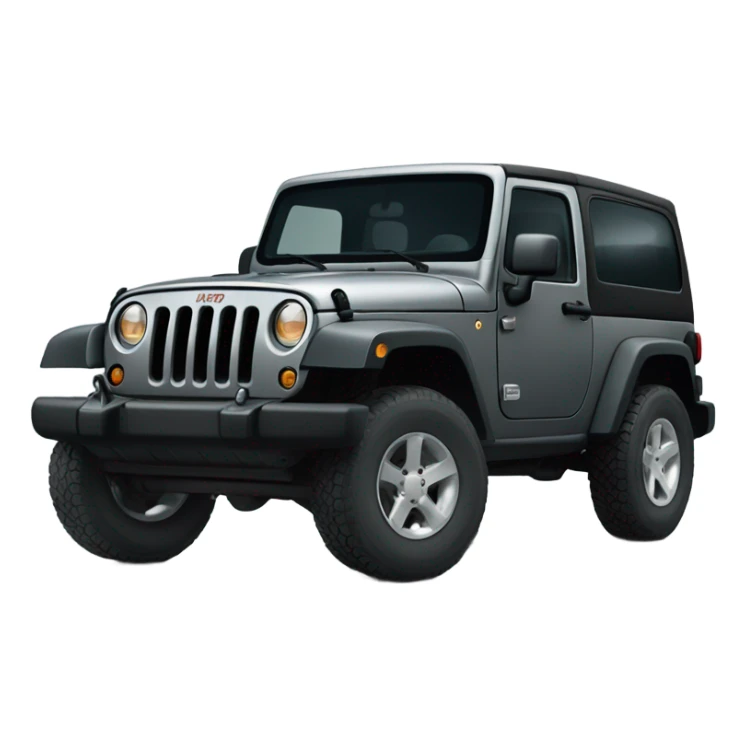 Front of Dark gray Jeep sticker