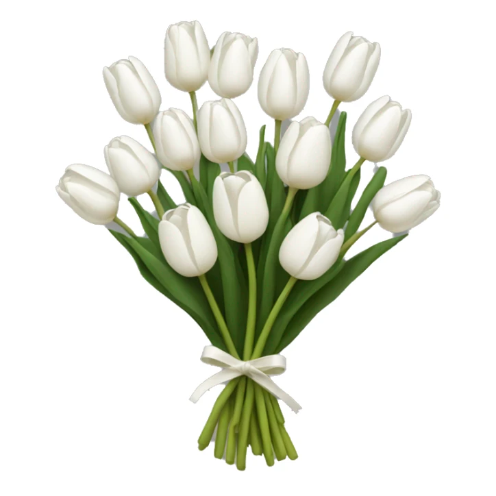 white tulip bouquet  sticker
