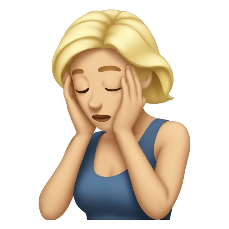 Blond woman who is facepalming sticker