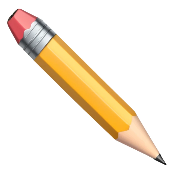 pencil with a few quick sketch strokes around sticker