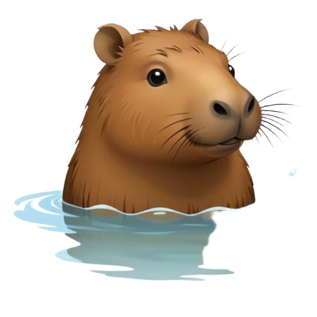 Capybara in the water sticker