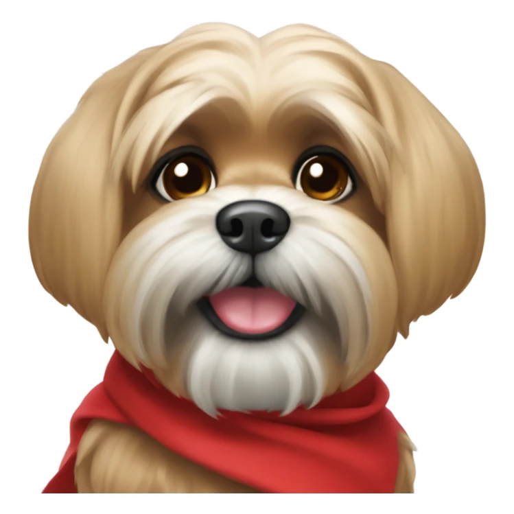 llasa apso in red dress sticker
